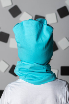 Комплект шапка и шарф 85 Голубой