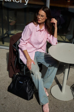 Рубашка оверсайз в полоску хлопковая