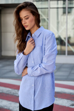 Рубашка оверсайз в полоску хлопковая