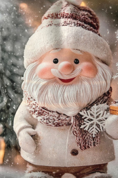 Наволочка декоративная 2 шт 3D эффект Снеговик и Гном