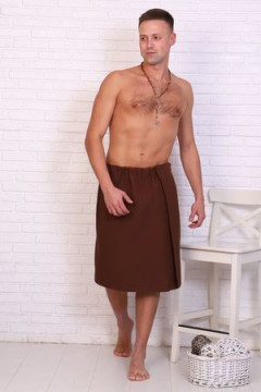 Полотенце для бани и сауны вафельное на липучке