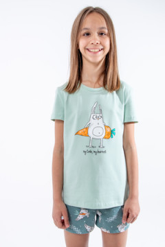 Пижама с шортами Кролик-морковка арт. ПД-009-055