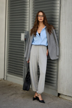 Рубашка оверсайз в полоску хлопковая