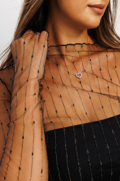 Лонгслив сетка с топом 366BLK