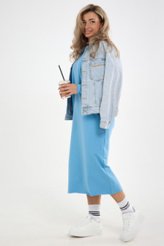 Платье футер-длинное