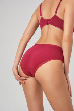 Трусы OIRO 0117 женские хлопковые изумруд/синий/бордовый 44-60 3 шт