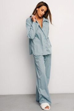 Костюм с брюками с рубашкой 394BLU