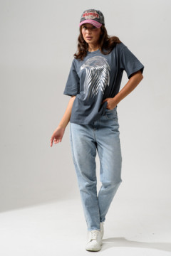 8555 Футболка оверсайз женская