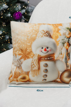 Наволочка декоративная новогодняя 2 шт рогожка