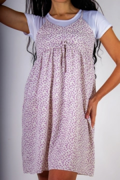 Сарафан с кокеткой+Футболка арт. 8686