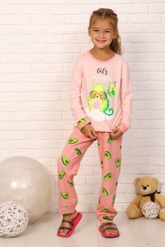 Пижама с брюками Кошка авокадо дл. рукав