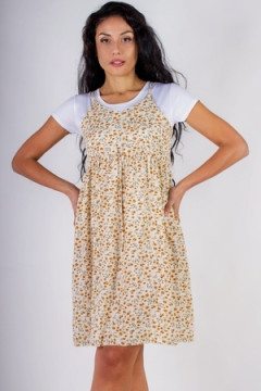 Сарафан с кокеткой+Футболка арт. 8686