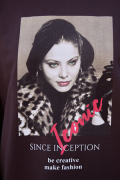 Лонгслив оверсайз с принтом