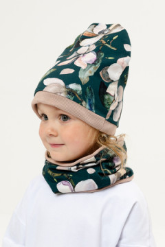 Комплект шапка и шарф Орхидея Темная