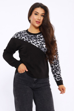 Свитшот 2025-1 леопард через плечо