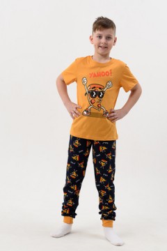 Пижама с брюками Пицца детская короткий рукав
