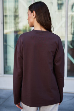 Лонгслив оверсайз с принтом