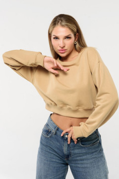 Свитшот 3 оверсайз короткий