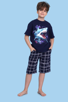 Пижама с шортами арт. ПМ-022-058 Акула