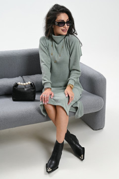 Платье теплое в рубчик