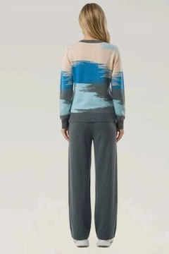 Костюм с брюками Вязаный Морской