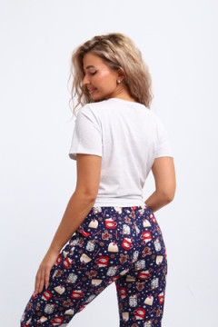 Костюм с брюками КД-008-080 Котята новогодние