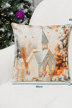 Наволочка декоративная новогодняя 2 шт рогожка
