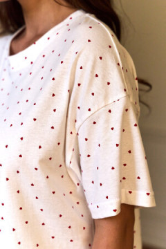 Пижама с брюками хлопковая Сердце