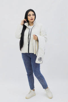 Куртка весна осень +дутый шарф-косынка 8193