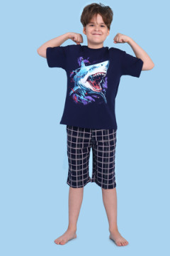 Пижама с шортами арт. ПМ-022-058 Акула