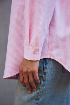 Рубашка оверсайз в полоску хлопковая