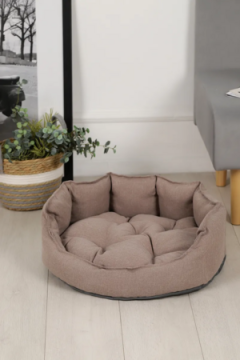 Лежанка для кошек и собак 50×60 с бортиками LDZR, рогожка, оксфорд, износостойкая, Bio-Line