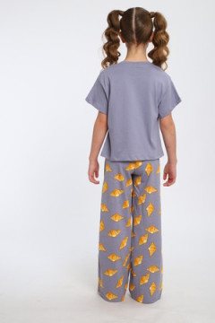 Пижама с брюками для девочки Котенок-круассан арт. ПД-015-084