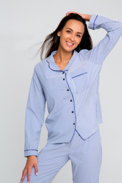 Костюм с брюками с брюками и рубашкой 340BLU