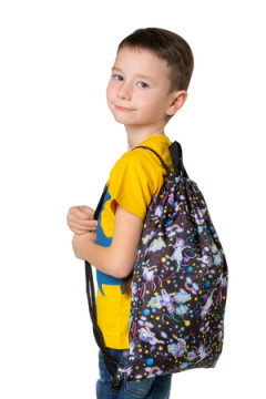 Мешок для обуви Единороги гимнасты черный