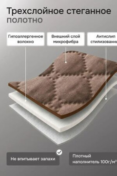 Дивандек на диван угловой, 2 шт антискользящие 210х90/160х90 (Марлин)