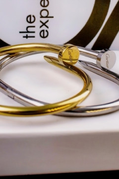 Браслет Гипоаллергенный из медицинского сплава, в стиле Картье Гвоздь + Подарок, в подарочном мешочке