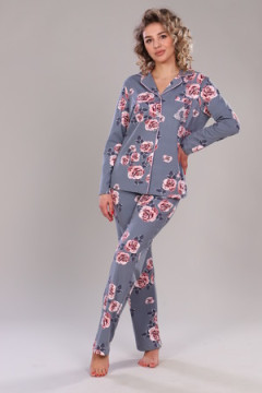 Пижама с брюками ТК 215 роз