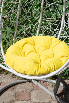 Подушка декоративная круглая на кресло 60 см, Грета(20%хл, 80%п/э), файбер, пакет с пл ручкой, ВО