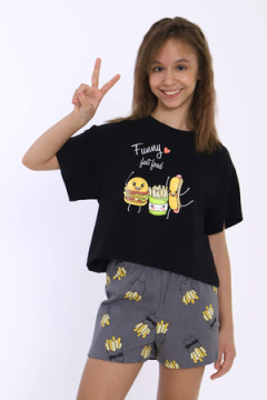 Пижама с шортами Картошка фри арт. ПД-019-046