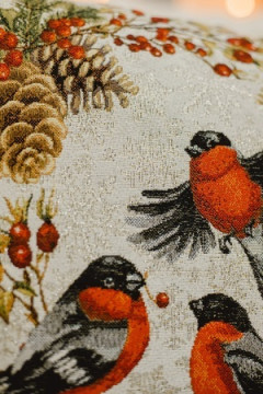 Наволочка декоративная 45х45 Три снегиря