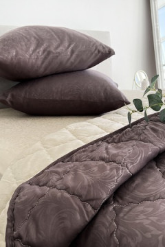 КПБ с одеялом New Style КМ-001 коричневый-бежевый