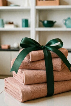 Набор махровых полотенец Sanpa 480 гр 100% хлопок Tilkku Takki, TT-06/4-S-бежевый