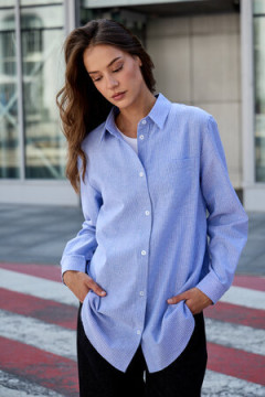 Рубашка оверсайз в полоску хлопковая