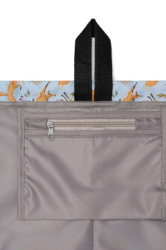 Мешок для обуви объемный Лисы, голубой фон