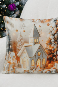 Наволочка декоративная новогодняя 2 шт рогожка