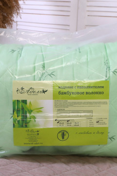 Подушка "Бамбук" п/э полиэфирное волокно, стег, пакет с пл. ручкой(Н)