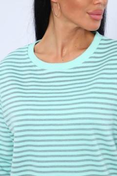 Свитшот 375709 в полоску повседневный трикотажный