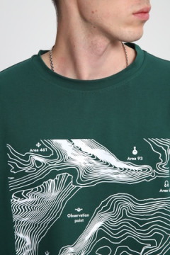 Лонгслив унисекс с принтом Карта ЛГ-01