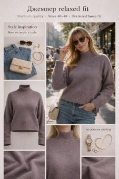Джемпер relaxed fit арт. 1896-1